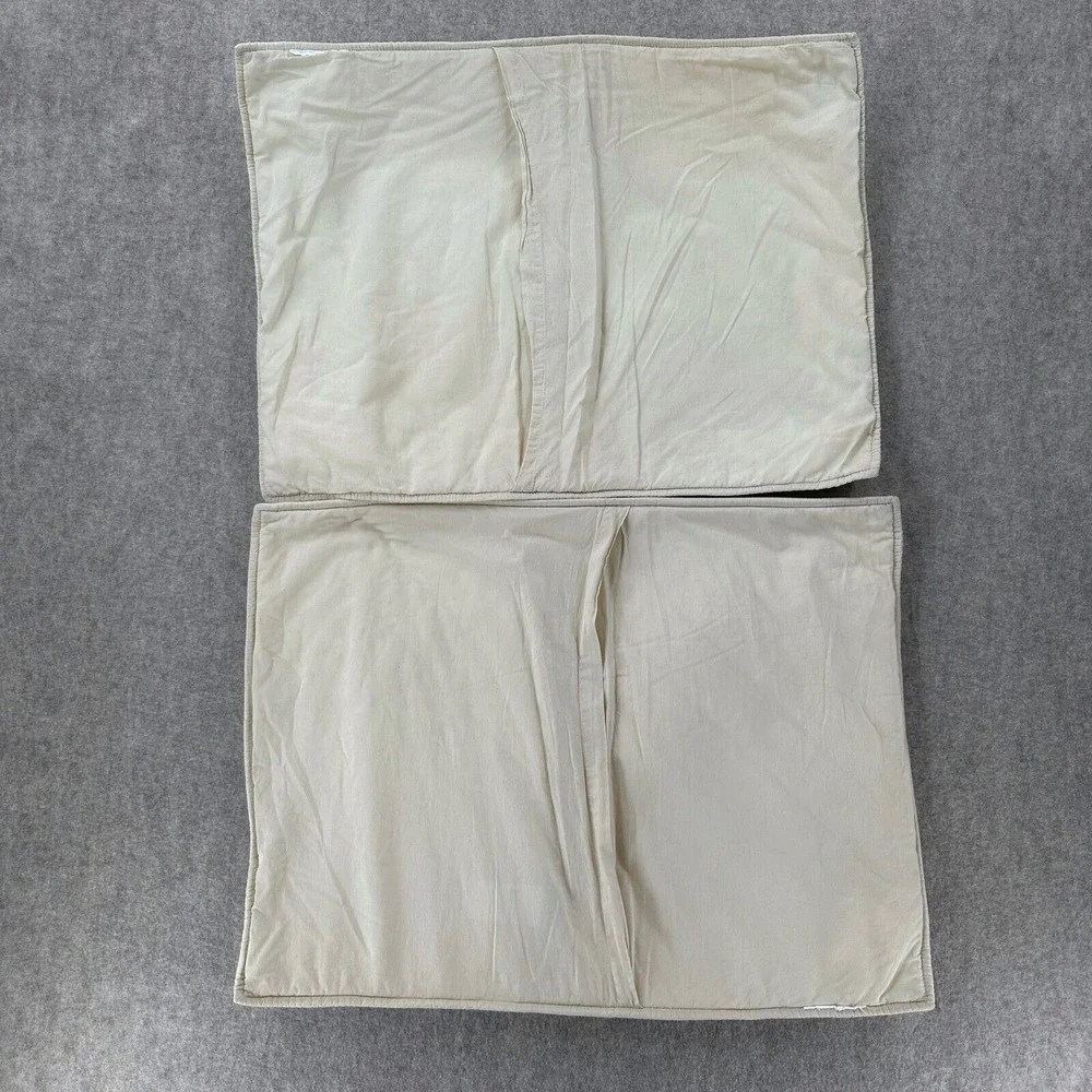 Set 2 Pottery‎ Barn Pillow Shams Cotton Cottage Shabby 25